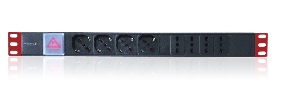Multipresa 8 Posizioni da Rack 19" con Interruttore Spina Italiana 1U - Techly Professional I-CASE STRIP-44