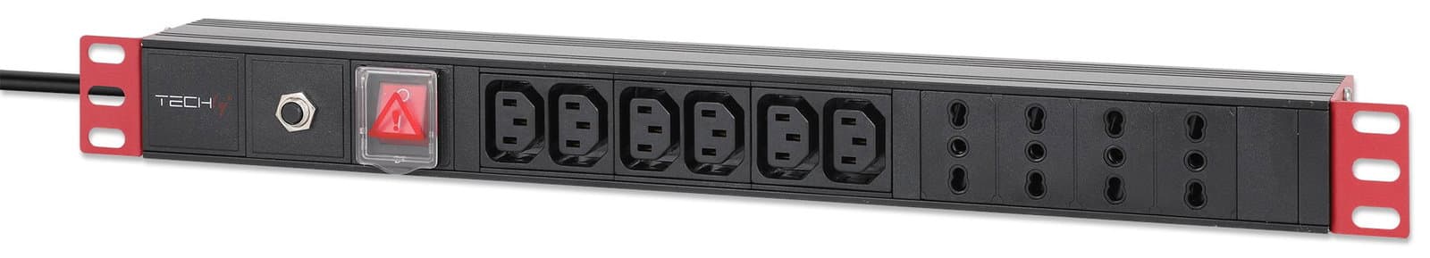 Multipresa 4 IT + 6 VDE da Rack 19" con Interruttore Spina Italiana 1U - Techly Professional I-CASE STRIP-64