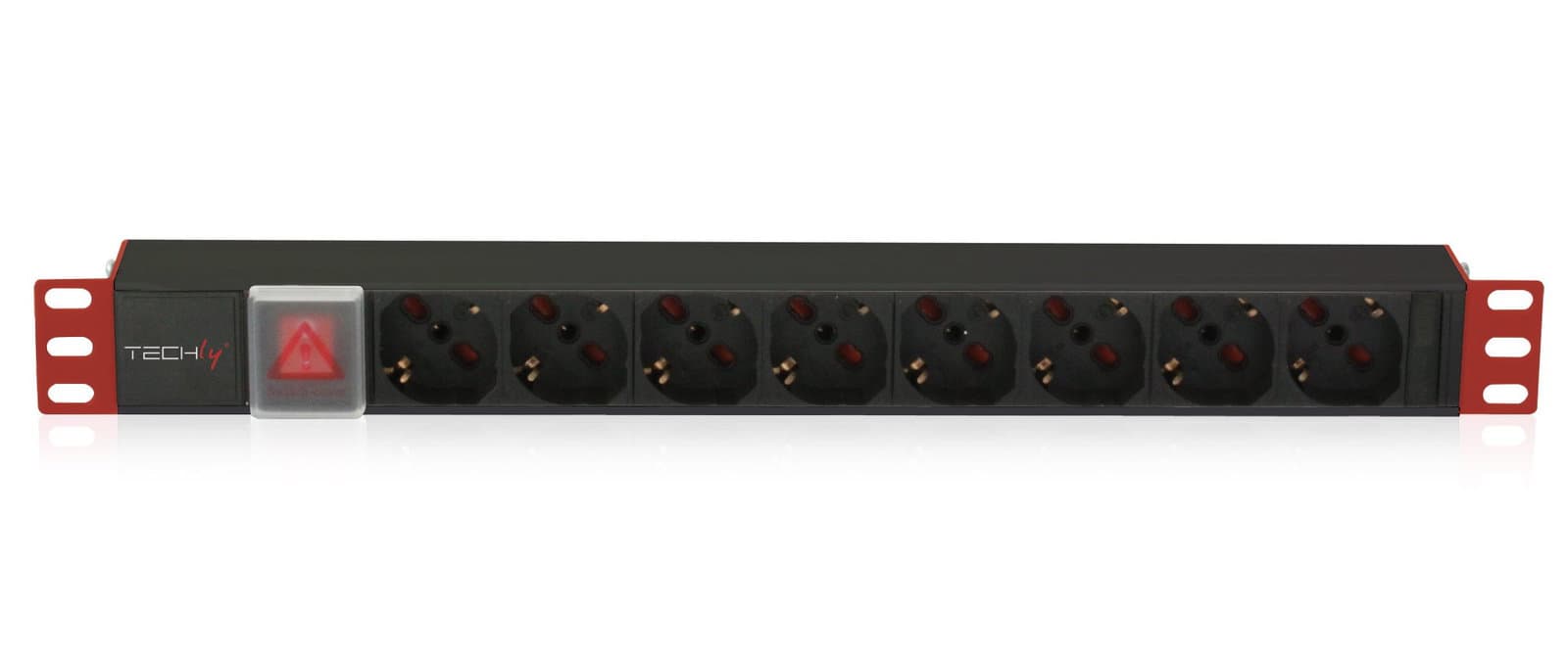 Multipresa 8 posti da rack 19" con interruttore spina italiana 1U - Techly Professional I-CASE STRIP-81U