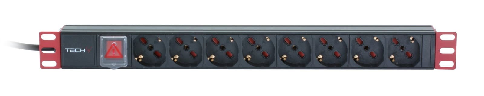Multipresa 8 Posti da Rack 19" con Interruttore Spina Italiana Cavo 3m 1U - Techly Professional I-CASE STRIP-81U3