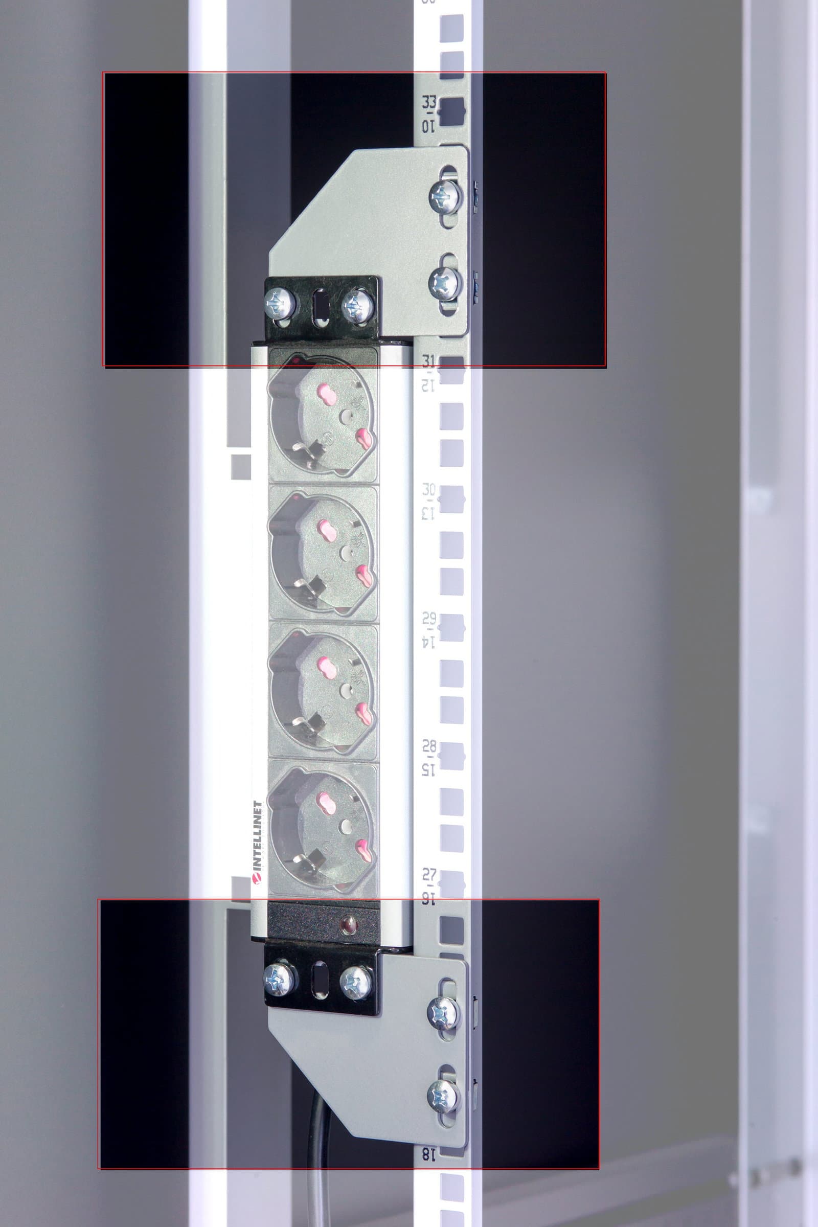 Staffe per Montaggio Verticale su Montanti Rack Silver - Techly Professional I-CASE SUPP-3G1U
