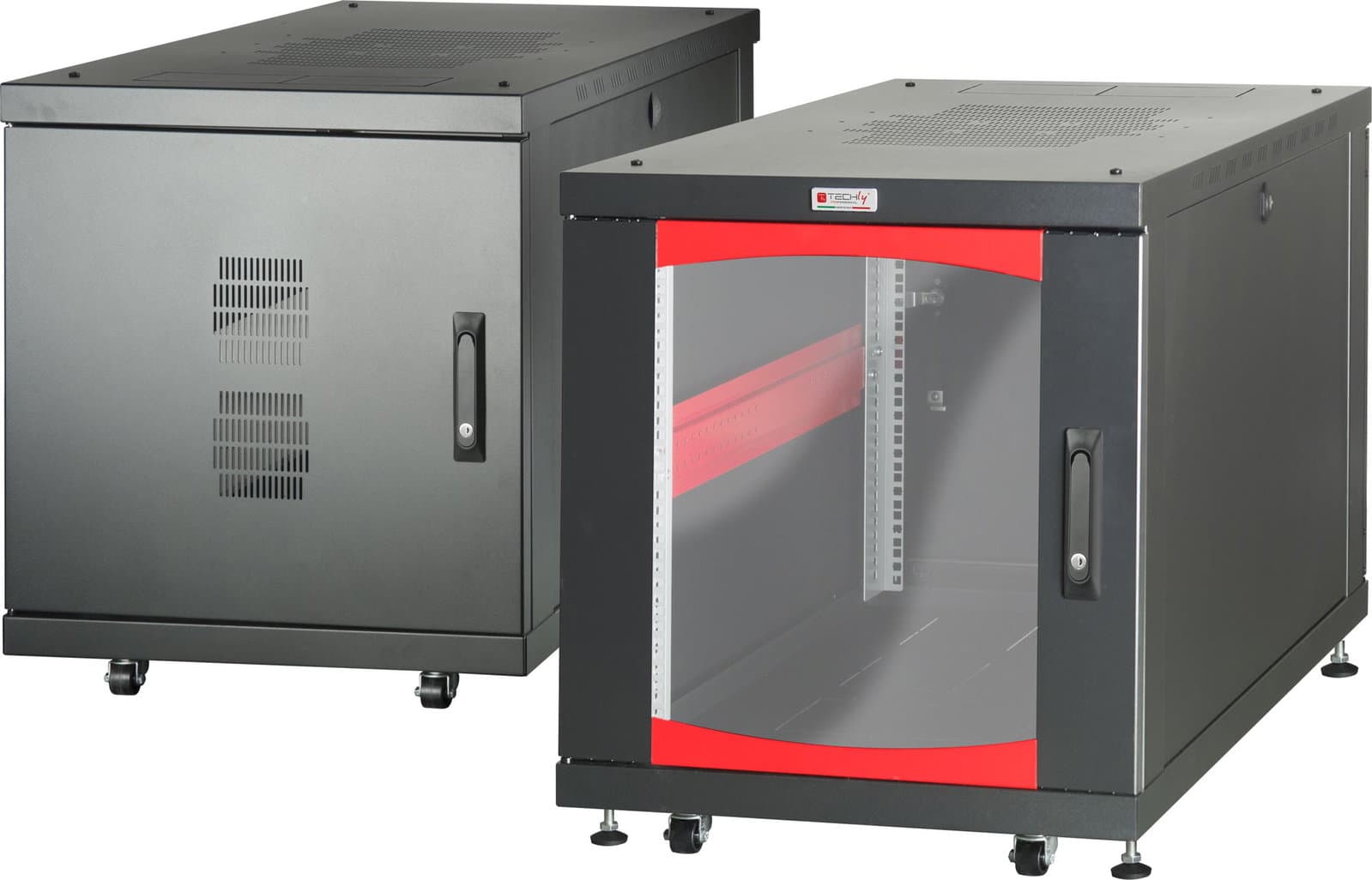Armadio Server Rack 19" 600x1000 12U Nero - Techly Professional I-CASE SVR-I1210BK