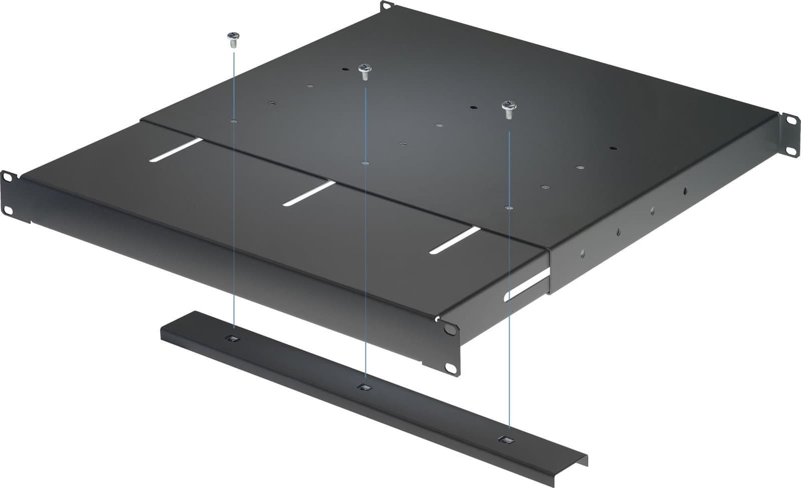 Mensola estensibile per Rack 19" 1U Nero 4 punti - Intellinet I-CASE TRAY-12-BK