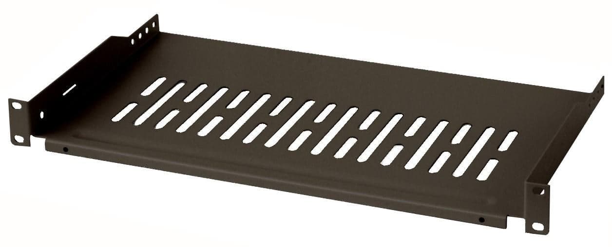Mensola per Rack 19" 255 mm 1U Fissaggio su 2 punti Nero - Intellinet I-CASE TRAY-250BK