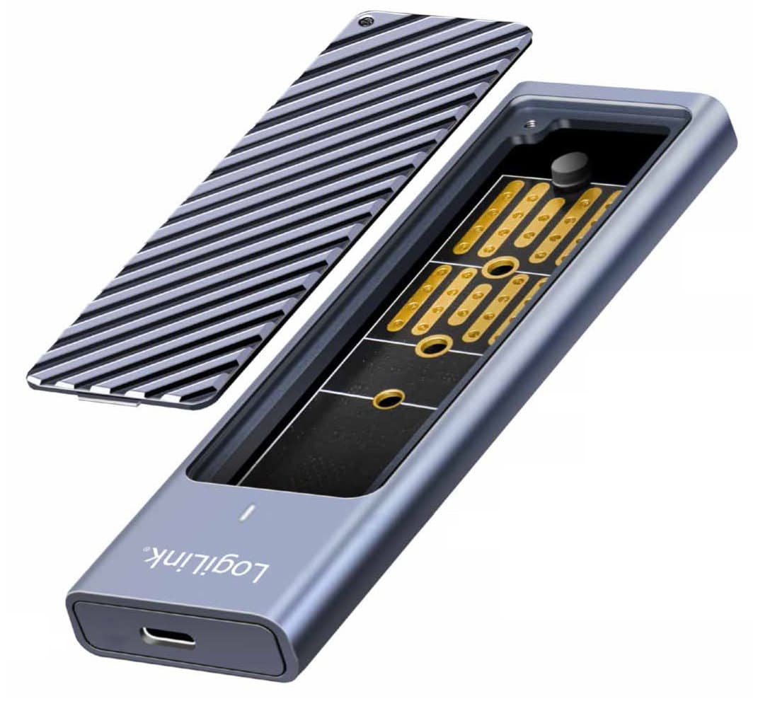 Box Esterno USB-C 3.2 Gen 2 per SSD M.2 NVMe e SATA - Logilink I-CASE USB32C-NVME20