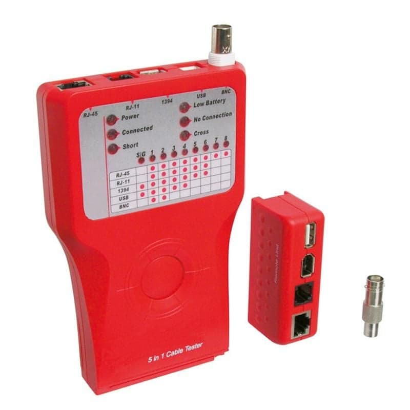 Tester di Rete per Cavi RJ45 Cat5/6, ISDN, USB, BNC, Firewire - Logilink I-CT PRO-LAN3