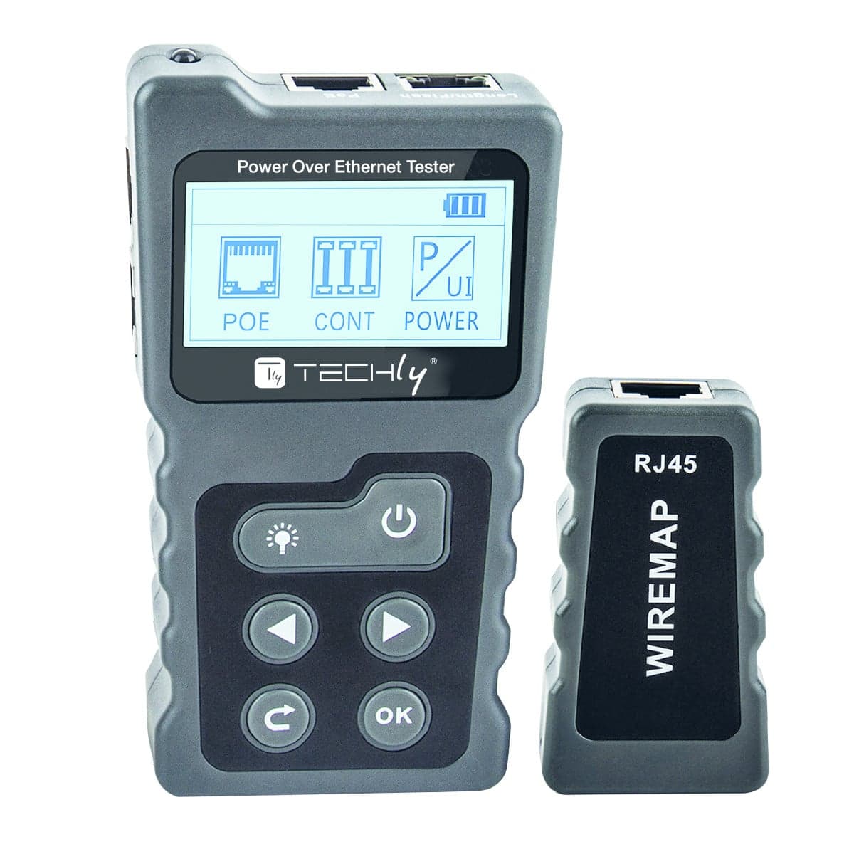 Tester Professionale PoE RJ45 per Cat.5 e Cat.6 - Techly I-CT PRO-POECK