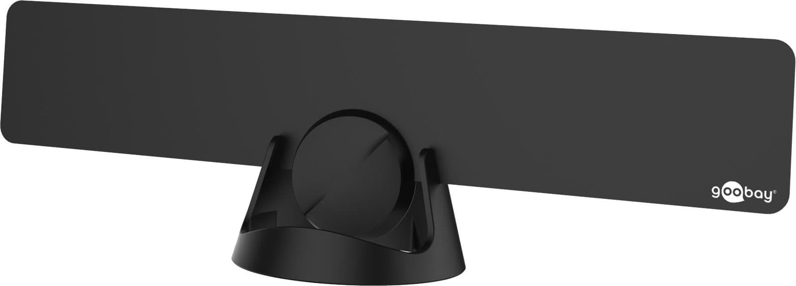 Antenna Amplificata Full HD DVB-T Ultrapiatta da Interno - Goobay I-DVB-DIA06F