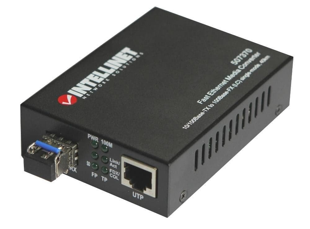 Convertitore RJ45 10/100 con modulo SFP Fast ethernet Monomodale - Intellinet I-ET SX-370