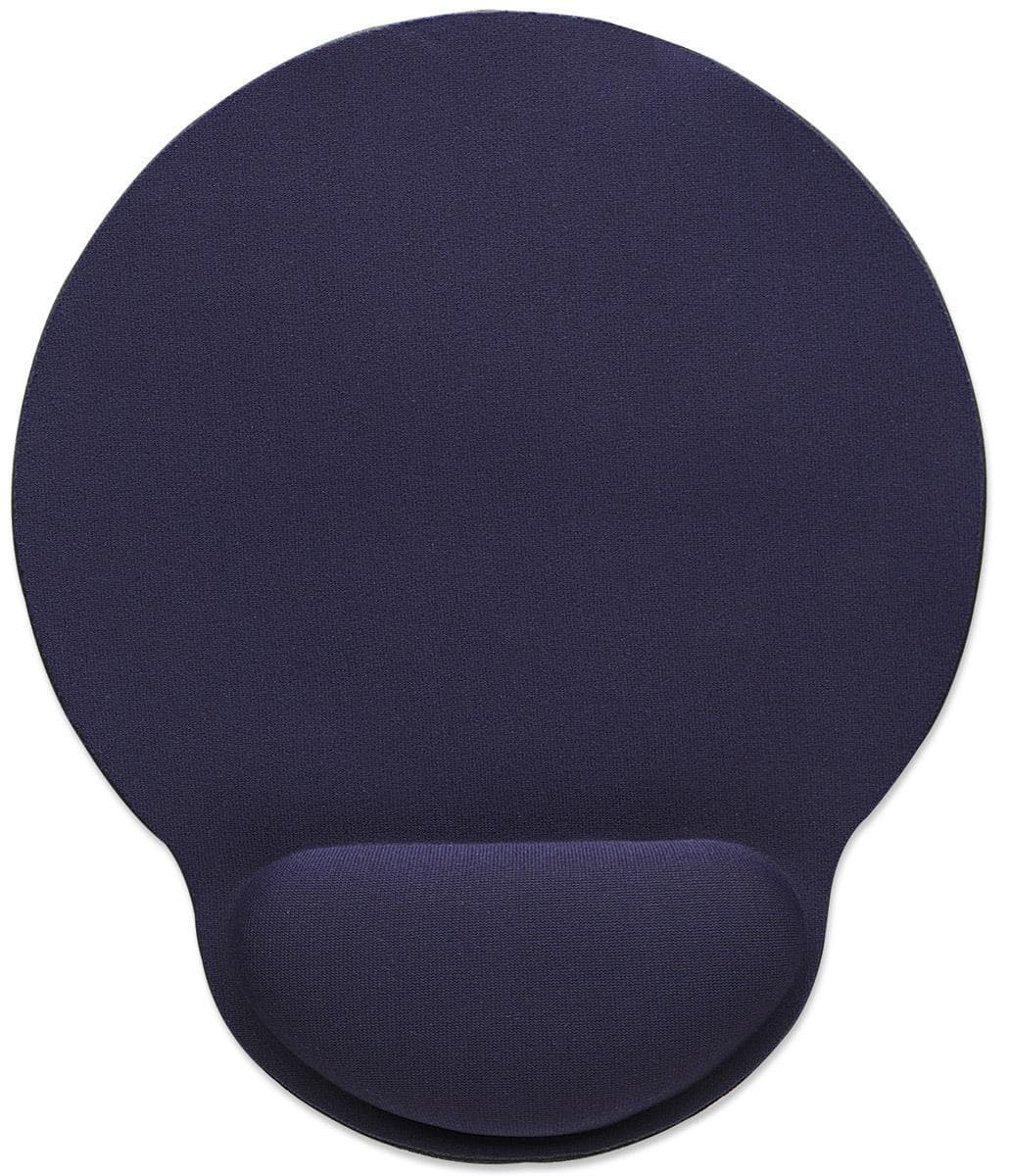 Tappetino Mouse con Cuscinetto Poggiapolso in Gel Blu - Manhattan I-GEL-MP-BL
