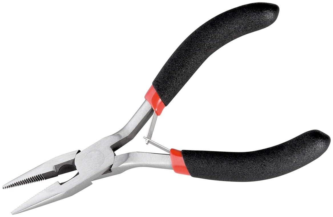 Pinza semicircolare a becchi piatti 125 mm con ganasce corrugate - Goobay I-HT 098