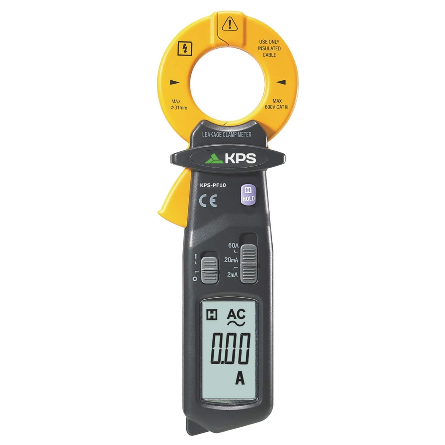 Pinza Amperometrica Digitale AC 60A 2000 Counts CAT III 600V - KPS I-KPS-PF10