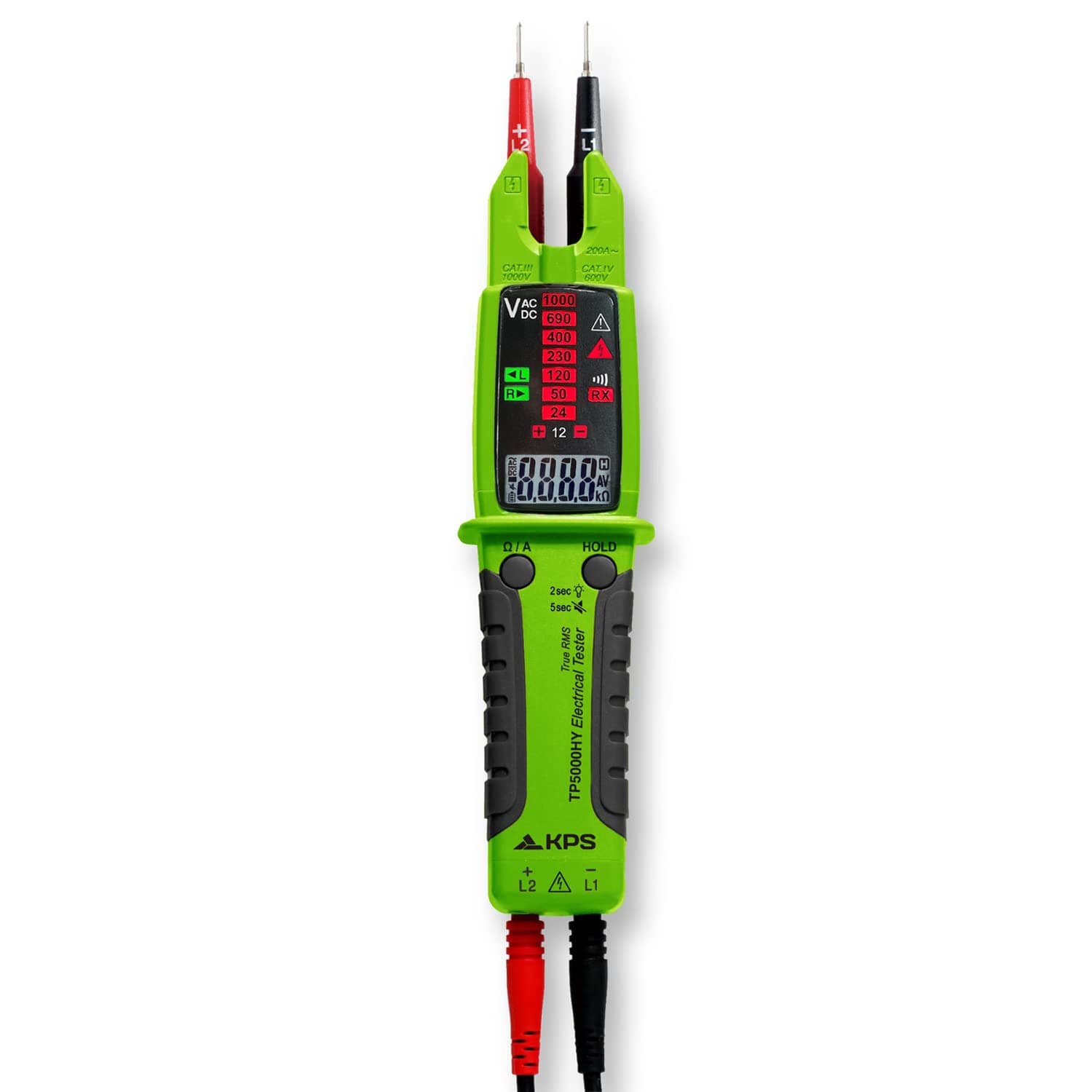 Tester di Tensione TRMS AC/DC 1000V 200A 10.000 Conti IP65 CAT.IV - KPS I-KPS-TP5000