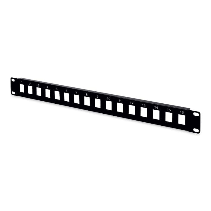 Pannello Patch Modulare 16 Posti 1 HE Nero - Intellinet I-KS PP-16-BK
