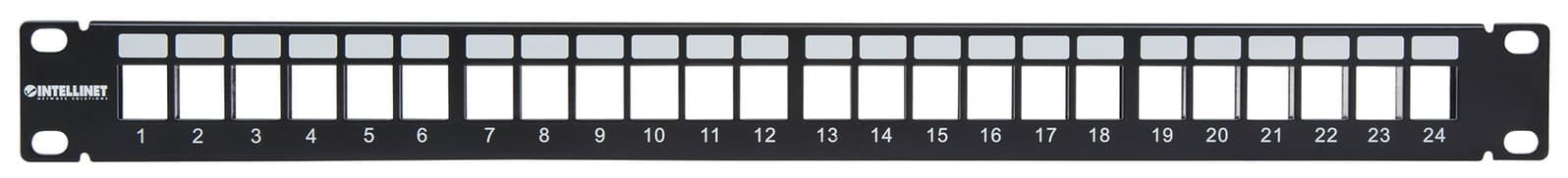 Pannello Patch Modulare Senza Frutti 24 Posti Nero - Intellinet I-KS PP-24S-BK