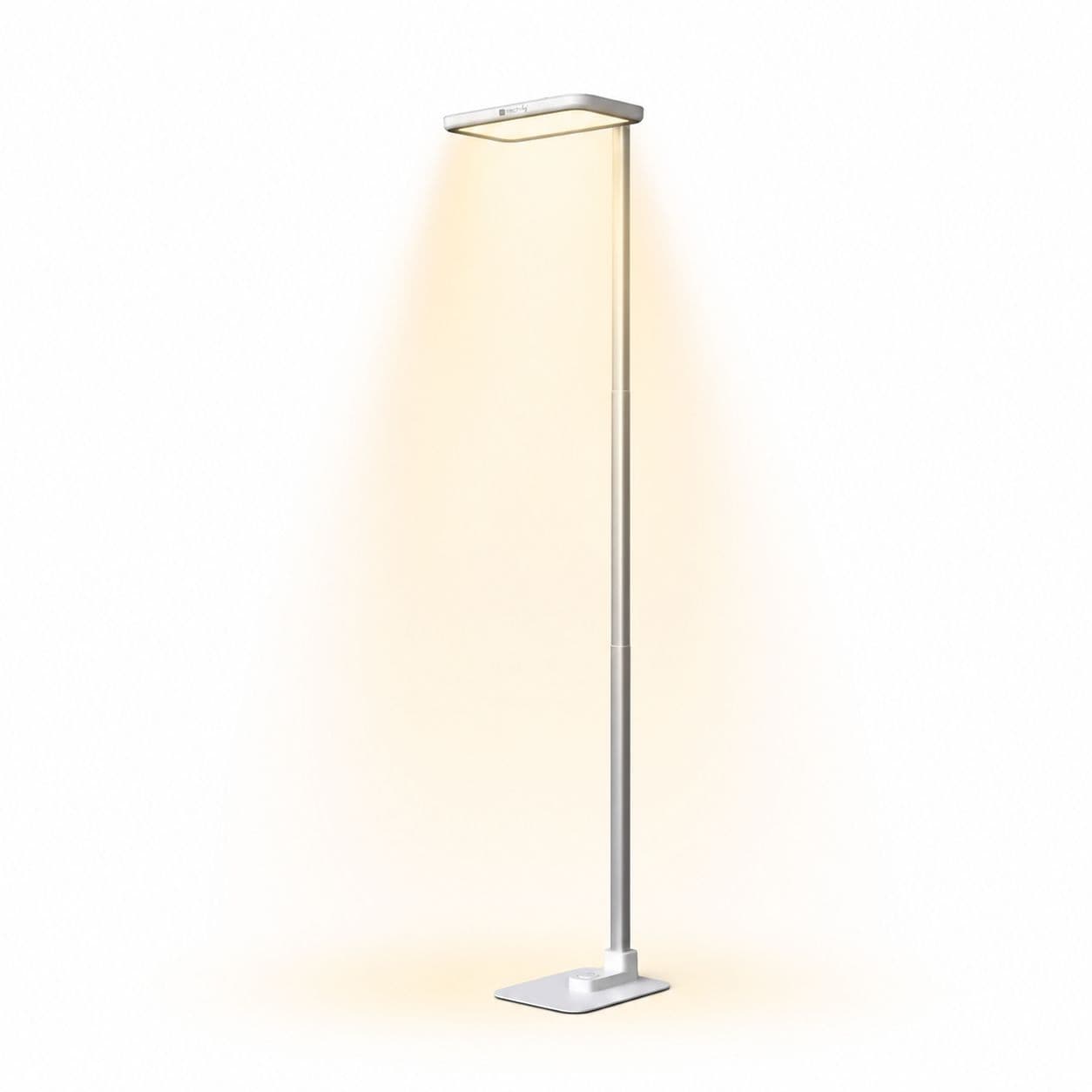 Lampada LED da Pavimento con Altezza Regolabile, Bianca - Techly I-LAMP-FLOOR