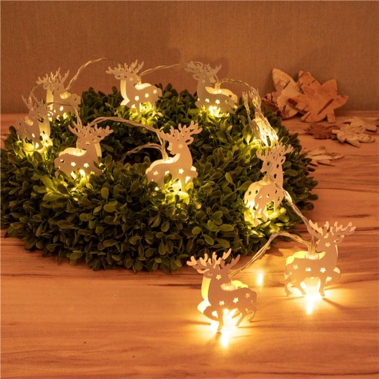 Stringa 10 LED renna IP20 bianco caldo a batteria con timer - Goobay I-LED-CHAIN-REINDEER