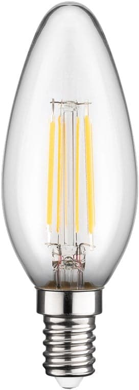Lampadina LED candela E14 bianco caldo 4W filamento classe E - Goobay I-LED-E14-4WFC