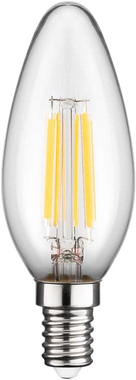 Lampadina LED candela E14 bianco caldo 6W filamento classe C - Goobay I-LED-E14-6WFC