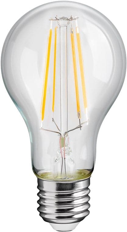 Lampadina LED E27 Bianco Caldo 7W con Filamento Classe E Trasparente - Goobay I-LED-E27-58WFGE