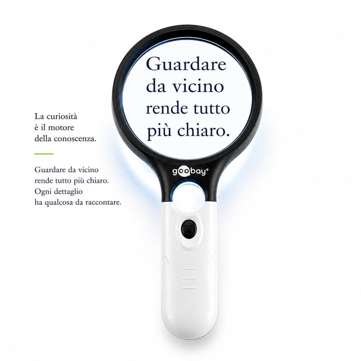 Lente di Ingrandimento con Luce a LED - Goobay I-LED-READ