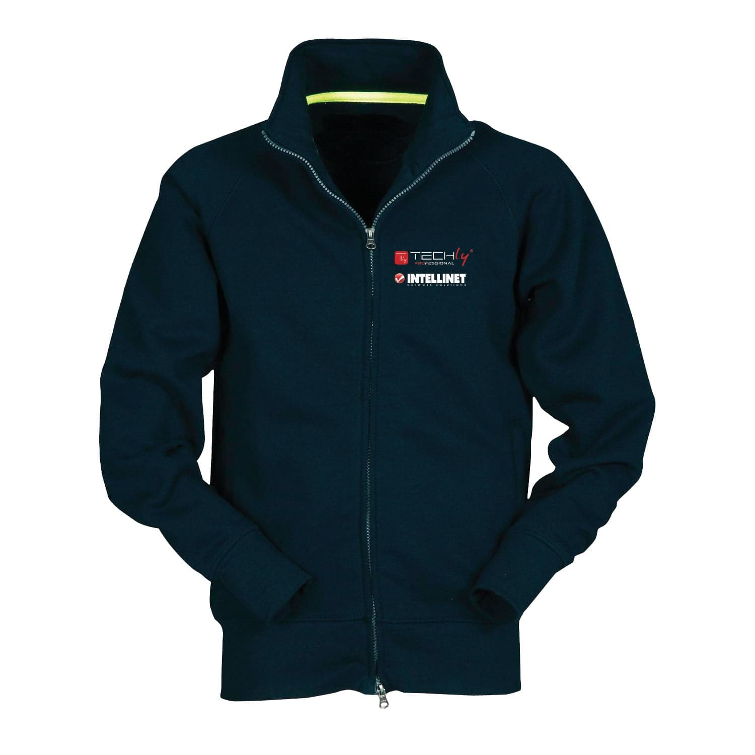 Felpa da uomo nera taglia M con loghi Techly Professional e Intellinet - Techly I-NET-FELM