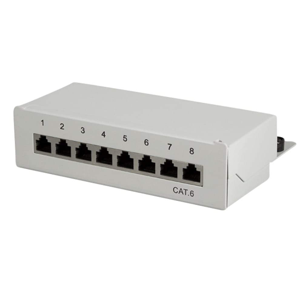 Pannello Patch 8 Porte Cat6 STP Grigio - Intellinet I-PP 08-E-C6S