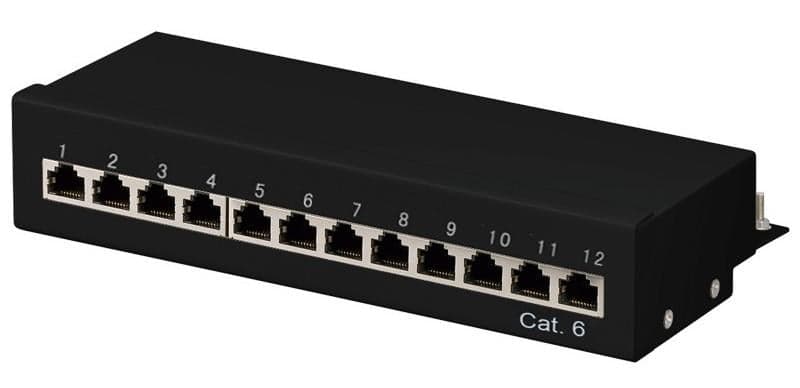 Pannello Patch 12 Porte Cat6 FTP Nero - Intellinet I-PP 12-E-C6B