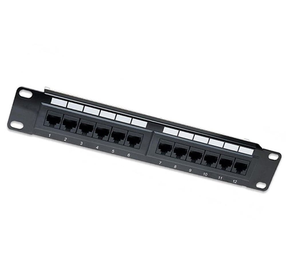 Pannello Patch 10" 12 Porte UTP Cat6A 1U - Intellinet I-PP 12-R6AU-10