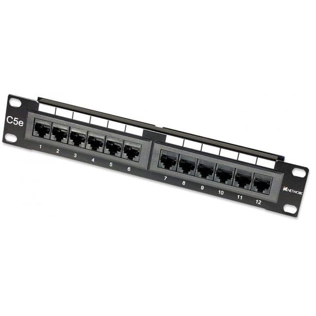Pannello Patch 12 Porte 10" 1U Cat5E UTP - Intellinet I-PP 12-RU-10