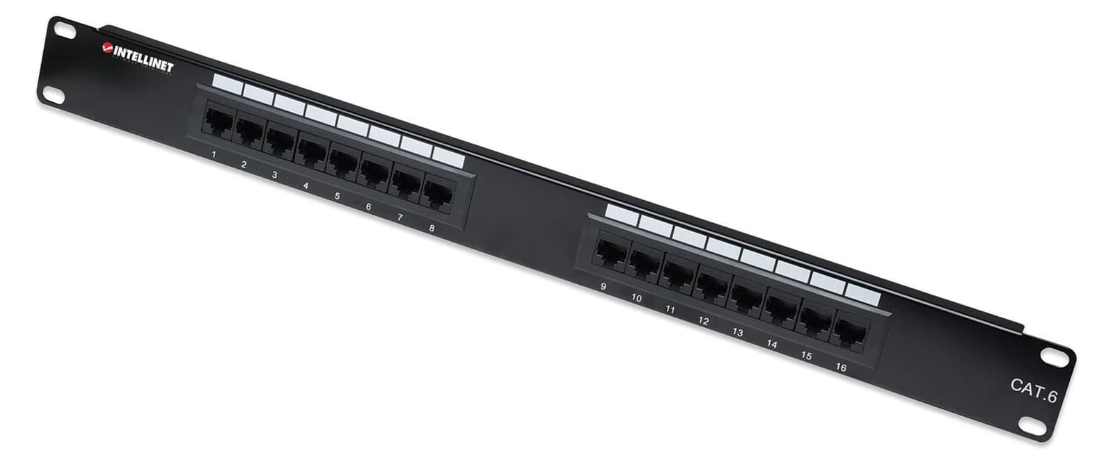 Pannello patch UTP 16 posti RJ45 Cat6 - Intellinet I-PP 16-RU-C6