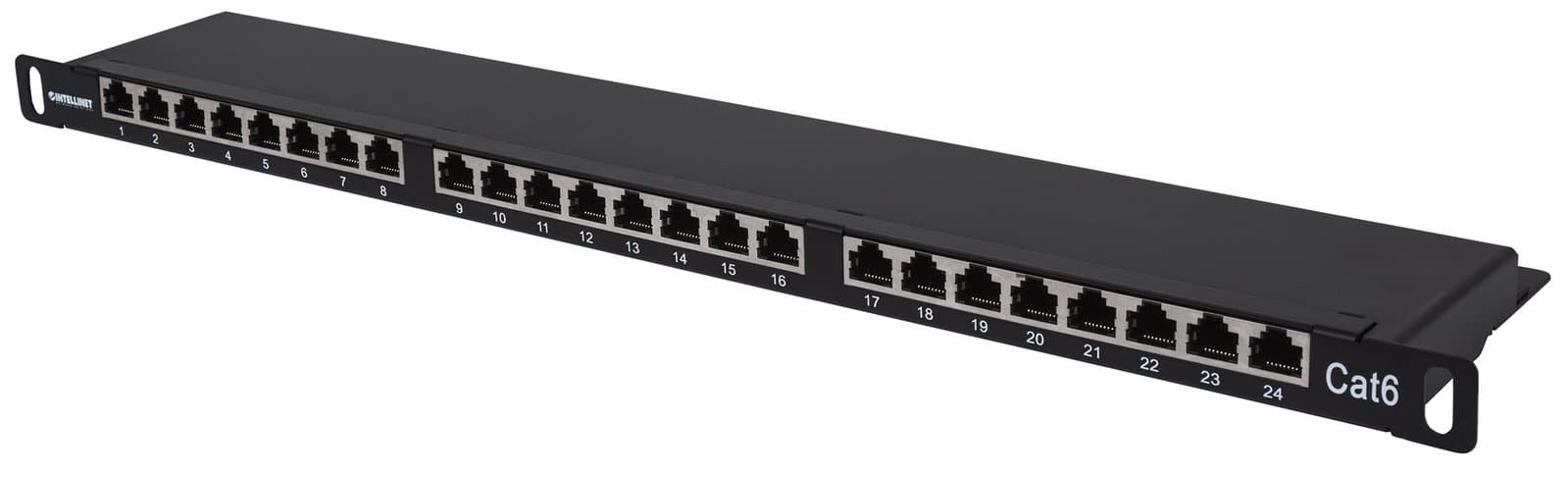 Pannello Patch 24 posti 19" 0.5U Cat6 FTP Nero - Intellinet I-PP 24-RS-C6BH