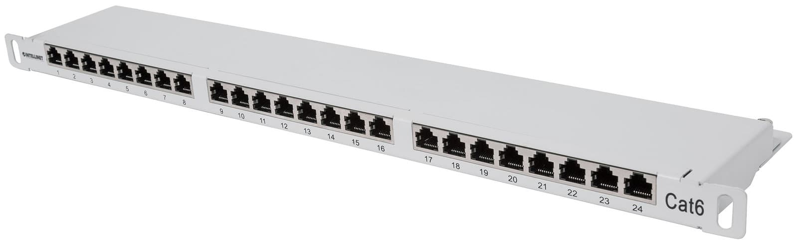 Pannello Patch 24 posti 19" 0.5U Cat6 FTP Grigio - Intellinet I-PP 24-RS-C6GH
