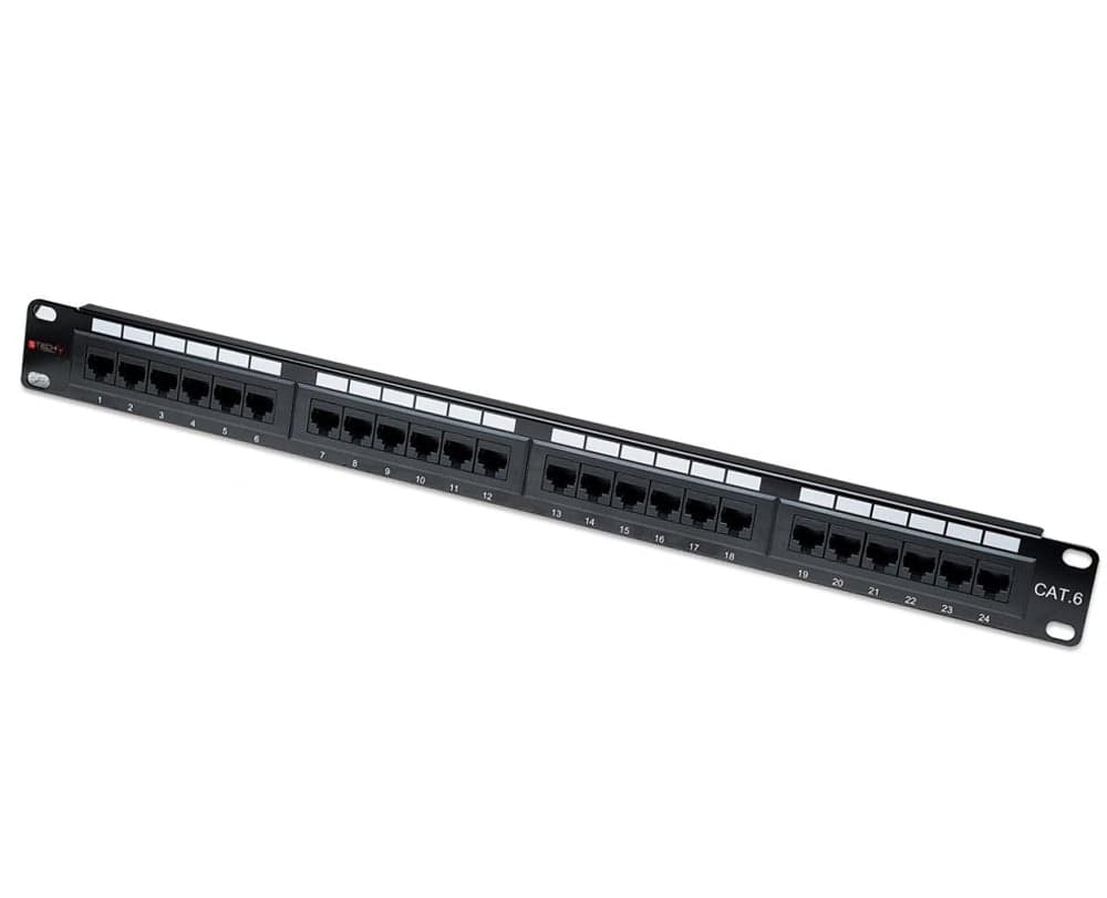Pannello Patch UTP 24 Porte RJ45 Cat6 19" - Techly Professional I-PP 24-RU-C6T