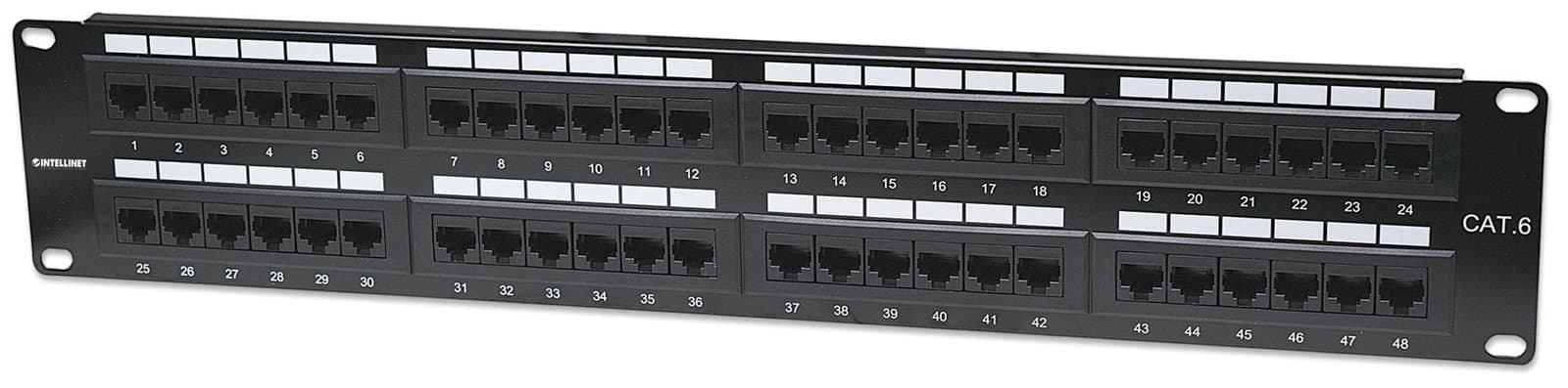 Pannello Patch UTP 48 posti RJ45 Cat6 - Intellinet I-PP 48-RU-C6