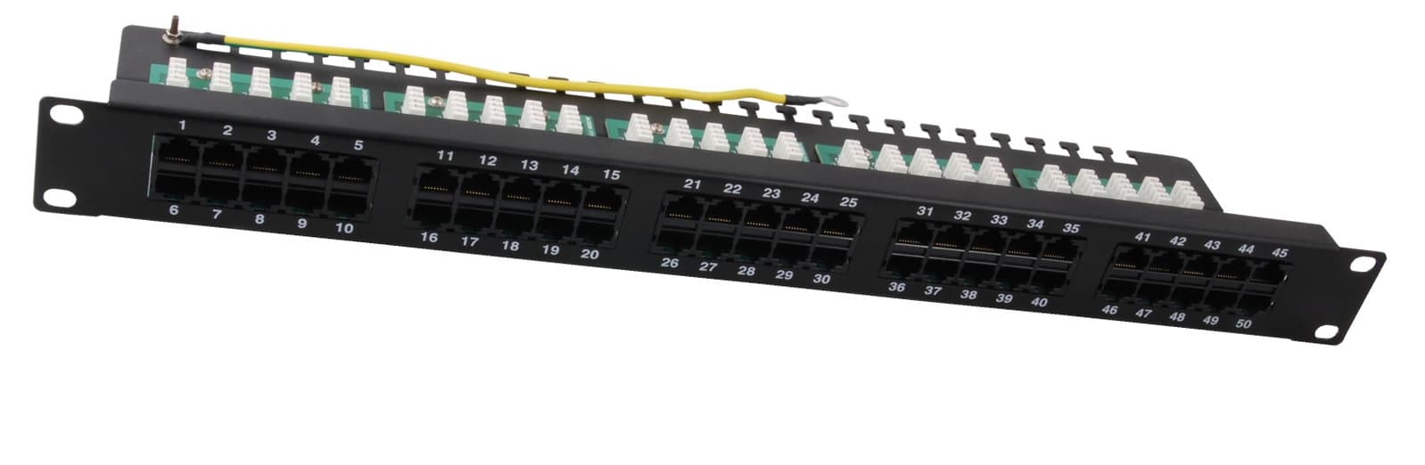 Pannello Patch 50 Porte UTP Telefonico Cat3 Nero - Intellinet I-PP 50-ISDN-BK