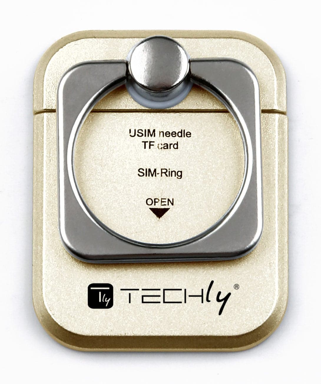 Anello e Supporto per Smartphone Oro - Techly I-SMART-RINGG