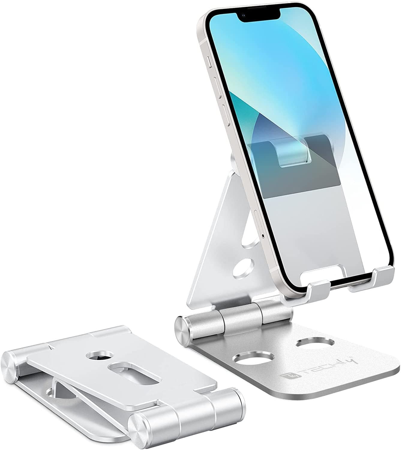 Supporto Pieghevole Porta Smartphone e Tablet da Scrivania - Techly I-SMART-STAND6
