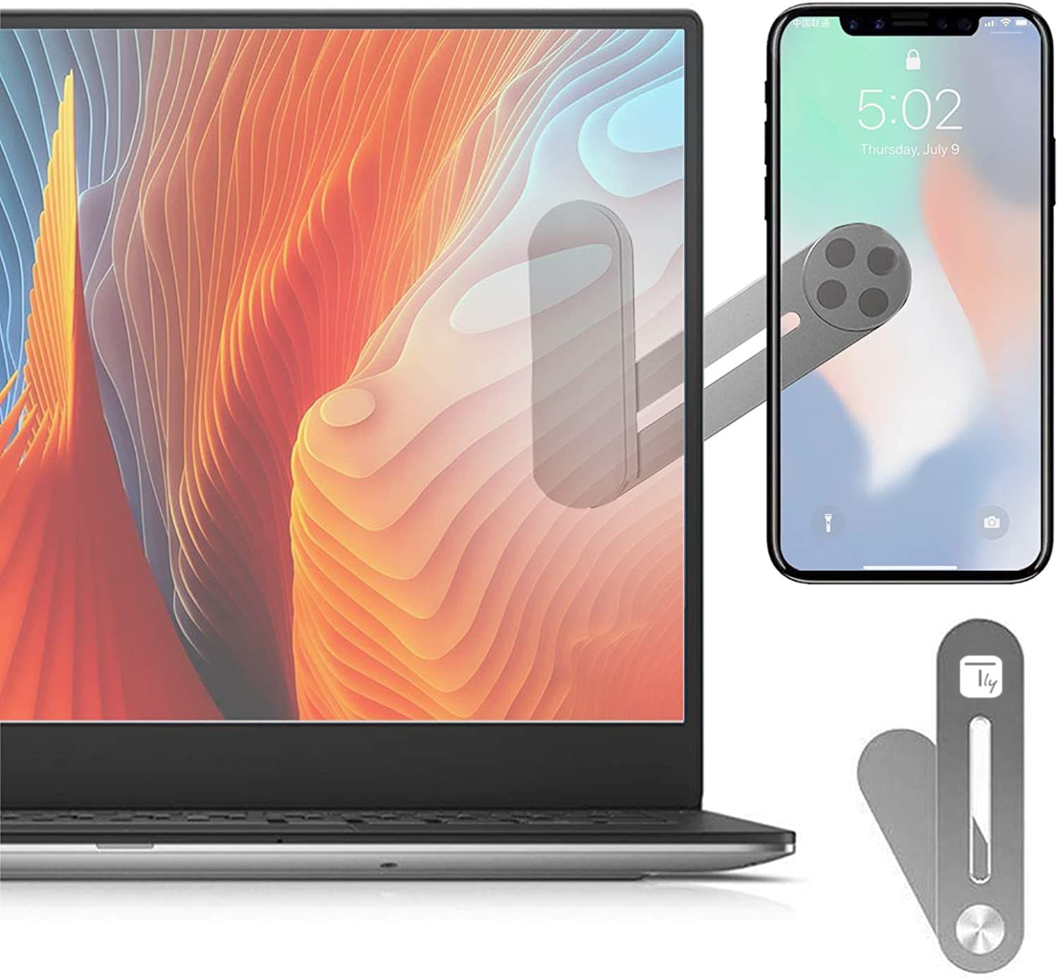 Supporto per Smartphone a Clip Magnetica Laterale per Notebook Laptop - Techly I-SMART-STAND7