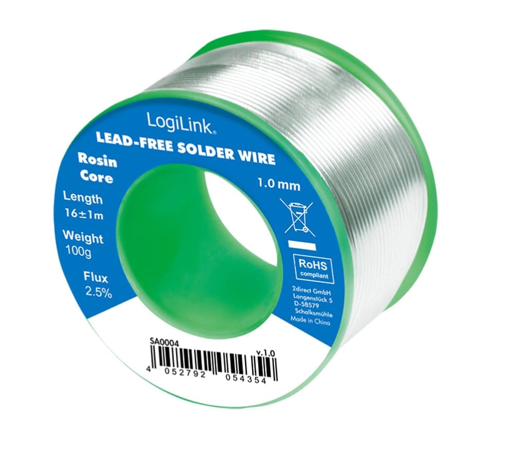 Stagno in Rotolo per Saldatura Senza Piombo 1mm 100g - Logilink I-ST-1001LF