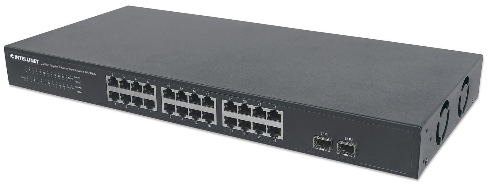 Switch Gigabit Ethernet 24 Porte + 2 Porte SFP - Intellinet I-SWHUB 24GP2