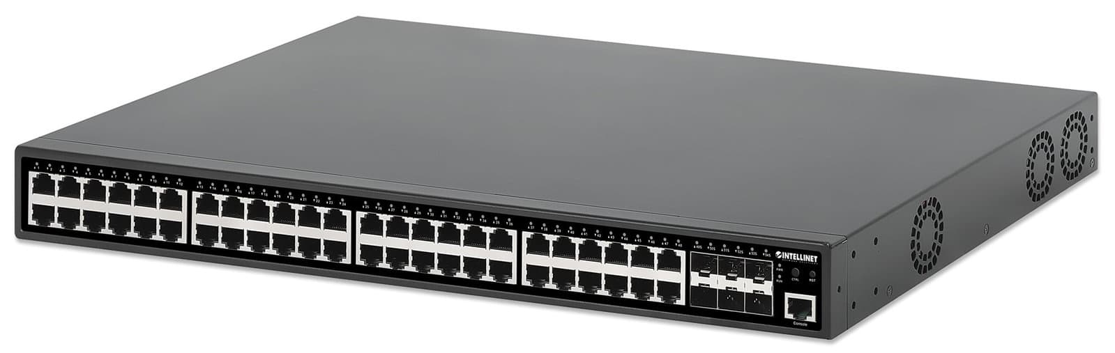 Switch Gigabit Ethernet PoE+ 48 Porte Layer2+ Managed 6 Slot 10GbE - Intellinet I-SWHUB 48GP6-45W