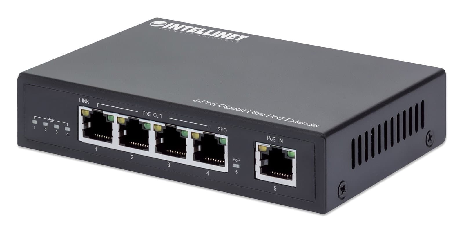 Ultra PoE Extender Gigabit 4 Porte 90W - Intellinet I-SWHUB 60W4POE