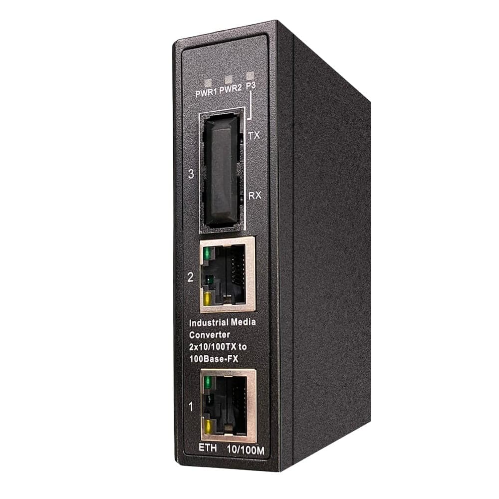 Convertitore Industriale Fast Ethernet a Fibra Ottica su Guida DIN - Intellinet I-SWHUB IND-143