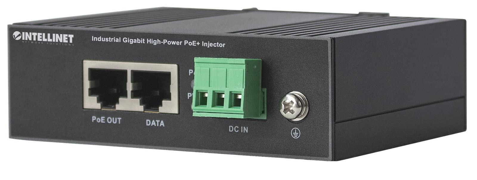 Iniettore Industriale PoE+ 30W Gigabit per Guida DIN - Intellinet I-SWHUB IND-POE30W