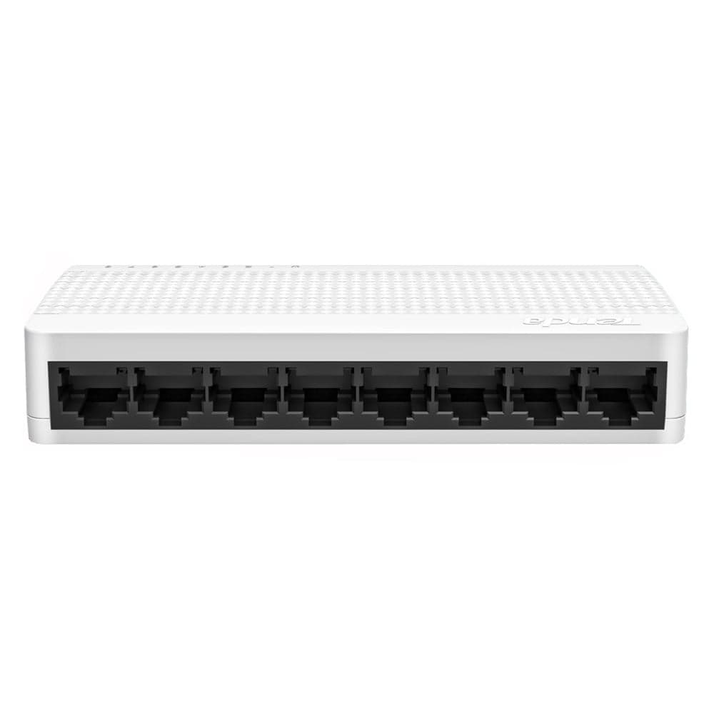 Switch Ethernet Desktop Compatto 8 Porte 10/100 Mbps Bianco, S108 - Tenda I-SWHUB S108