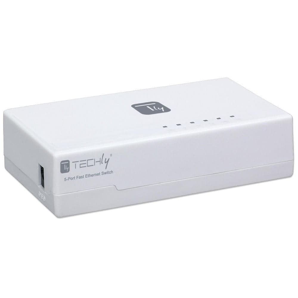 Switch Hub 10/100 Mbps Fast Ethernet 5 Porte - Techly I-SWHUB-050TY