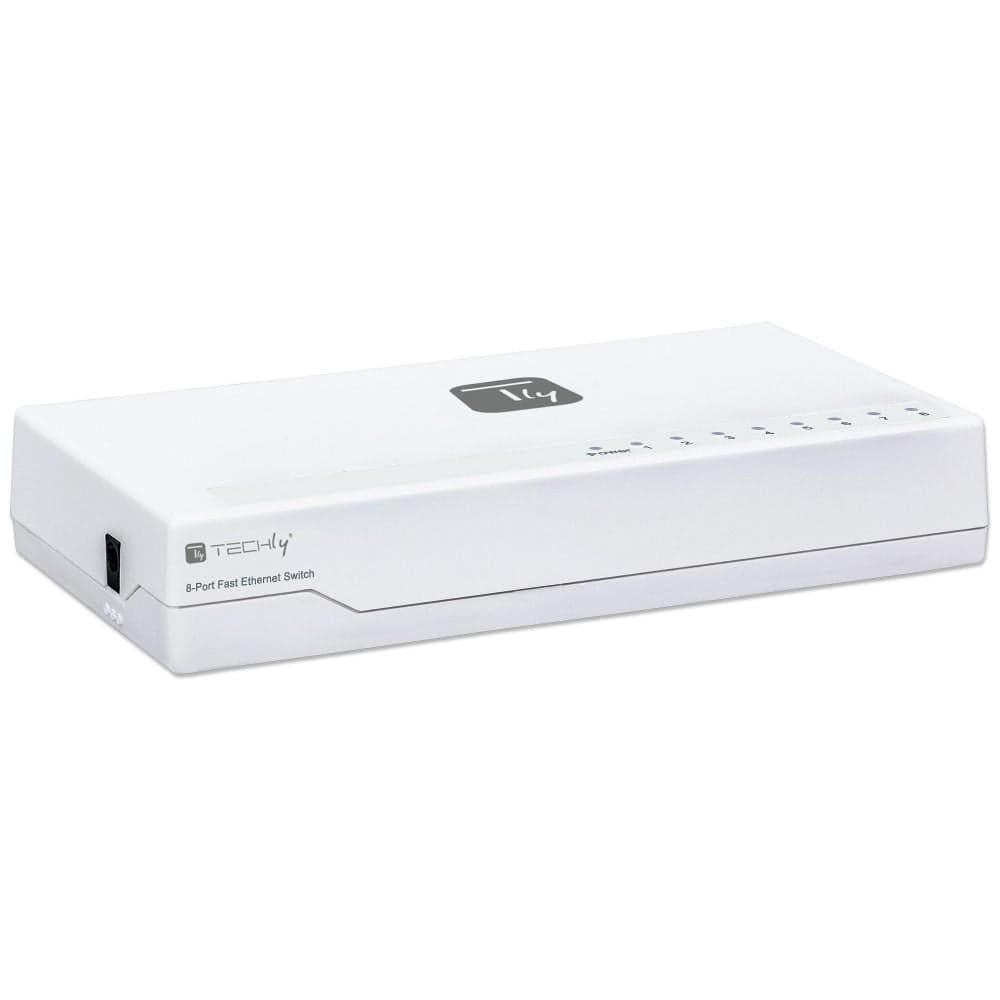 Switch Hub 10/100 Mbps Fast Ethernet 8 Porte - Techly I-SWHUB-080TY
