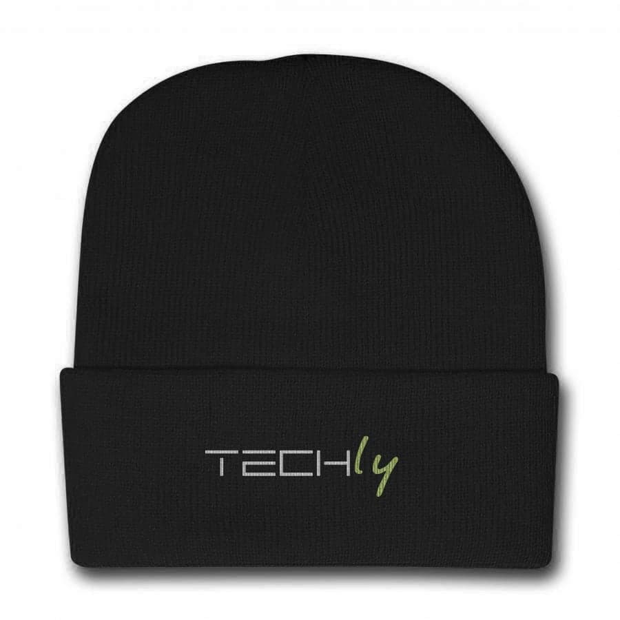 Berretto Invernale a Costine Nero con Logo Techly - Techly I-TLY-BER