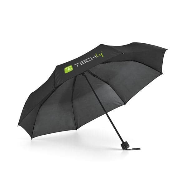 Ombrello Pieghevole Nero con Logo Techly - Techly I-TLY-OMBB